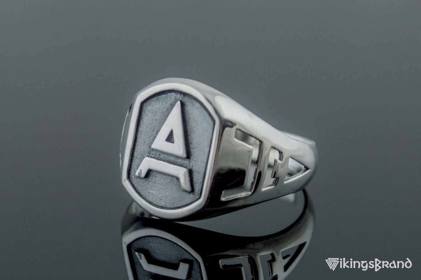 Vikings Ring with Veles Viking Symbol Sterling Silver Handmade Unique Jewelry
