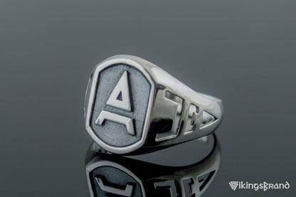 Vikings Ring with Veles Viking Symbol Sterling Silver Handmade Unique Jewelry