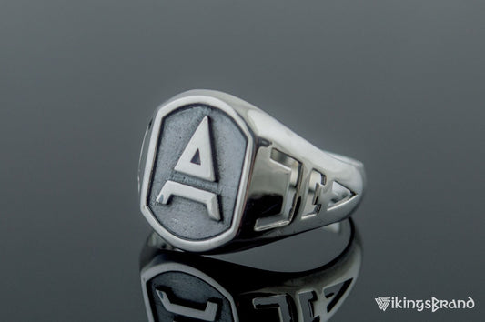 Vikings Ring with Veles Viking Symbol Sterling Silver Handmade Unique Jewelry