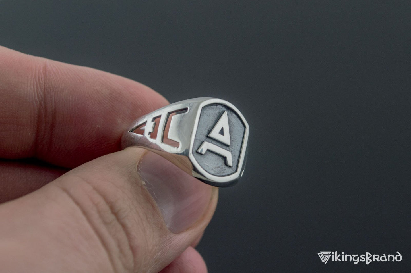 Vikings Ring with Veles Viking Symbol Sterling Silver Handmade Unique Jewelry
