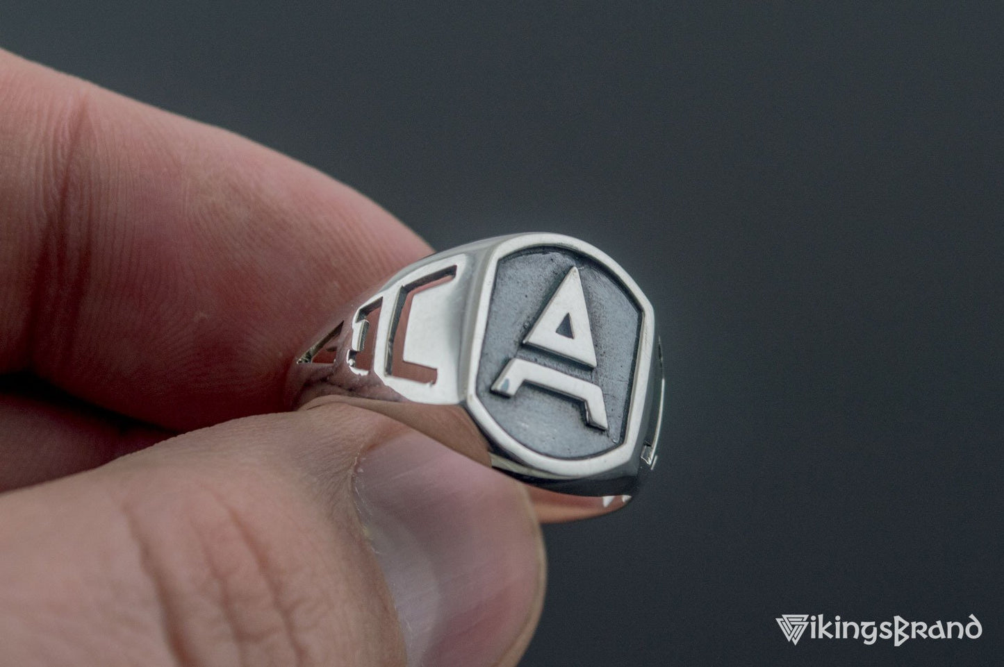 Vikings Ring with Veles Viking Symbol Sterling Silver Handmade Unique Jewelry
