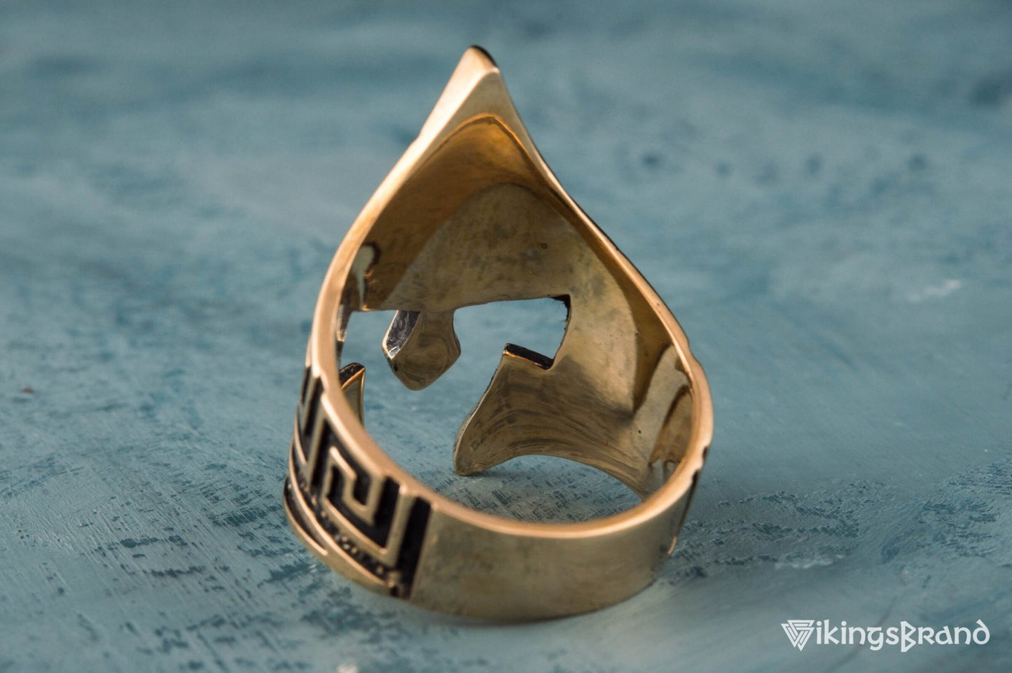 Vikings Spartan Helmet Ring Bronze Unique Handmade Jewelry