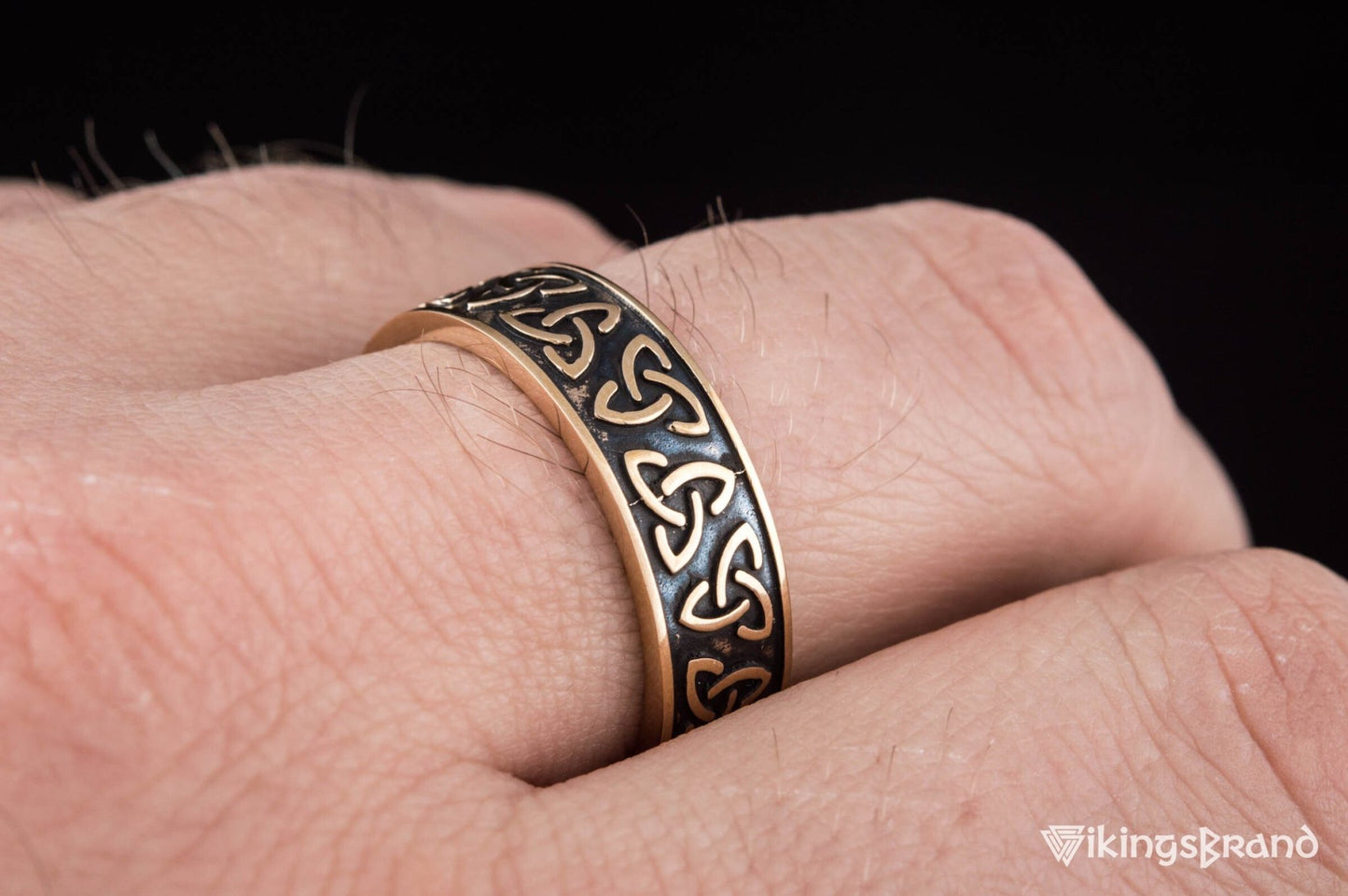 Vikings Triquetra Symbol Bronze Ring