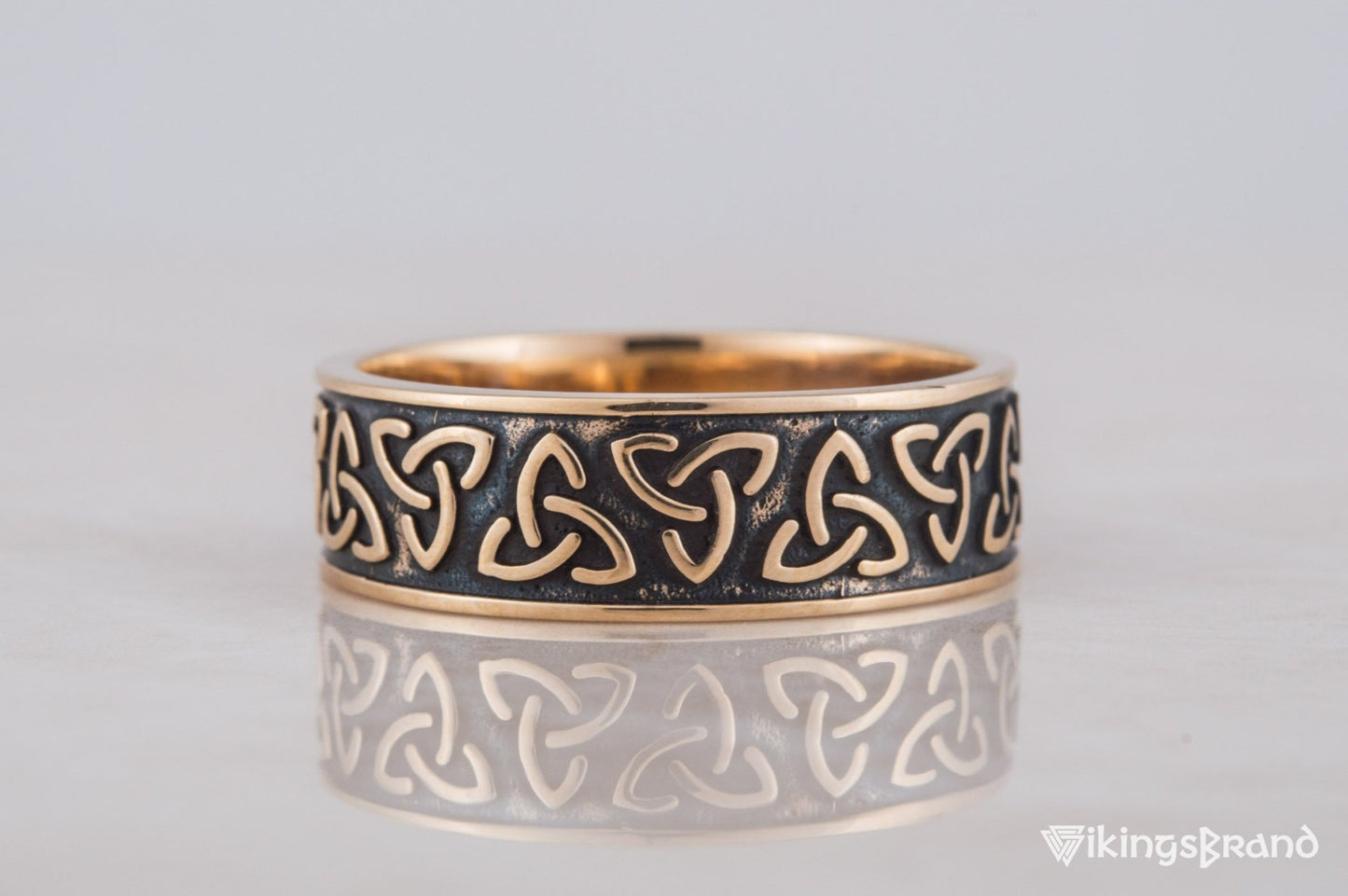 Vikings Triquetra Symbol Bronze Ring