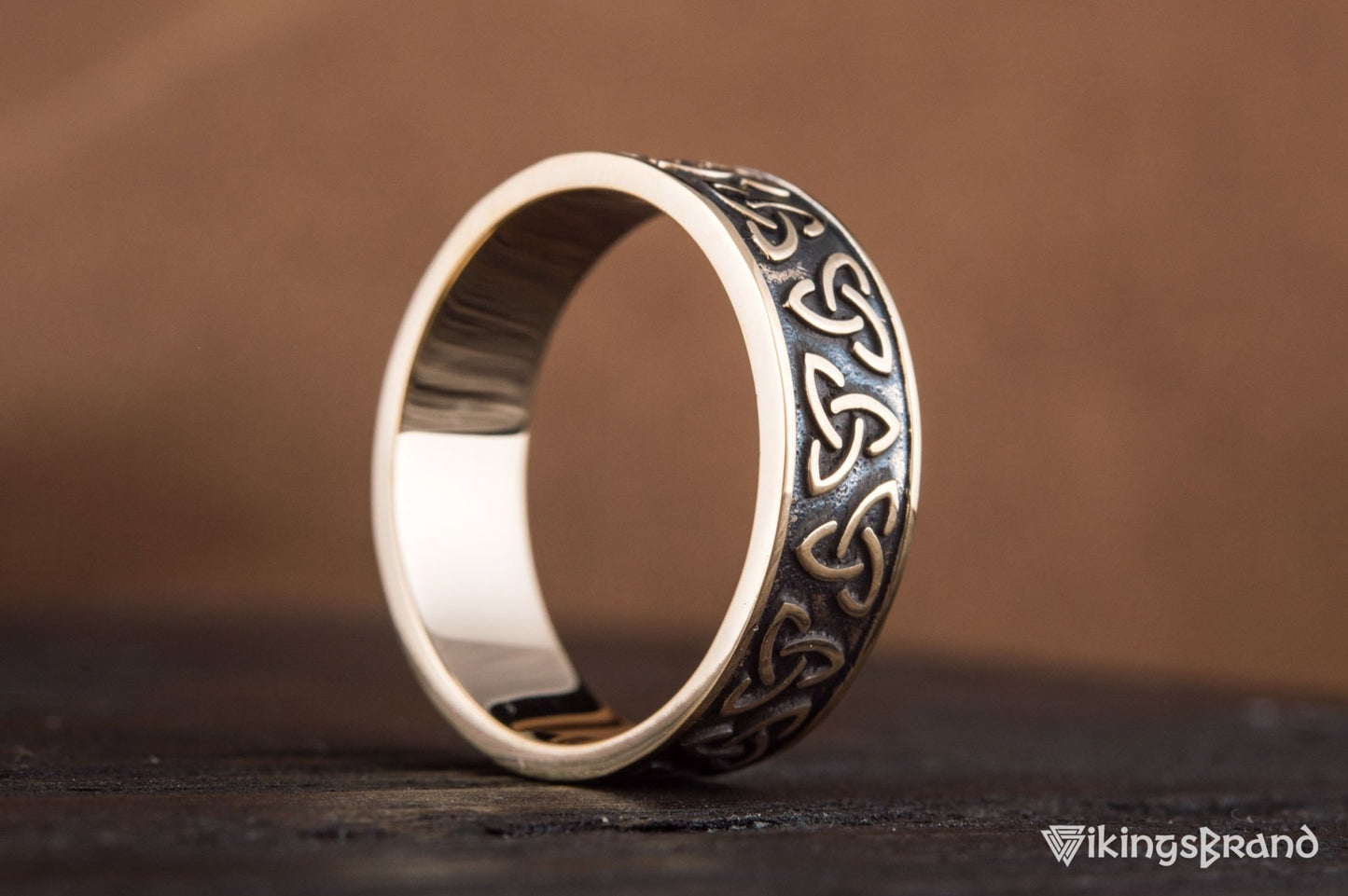 Vikings Triquetra Symbol Bronze Ring