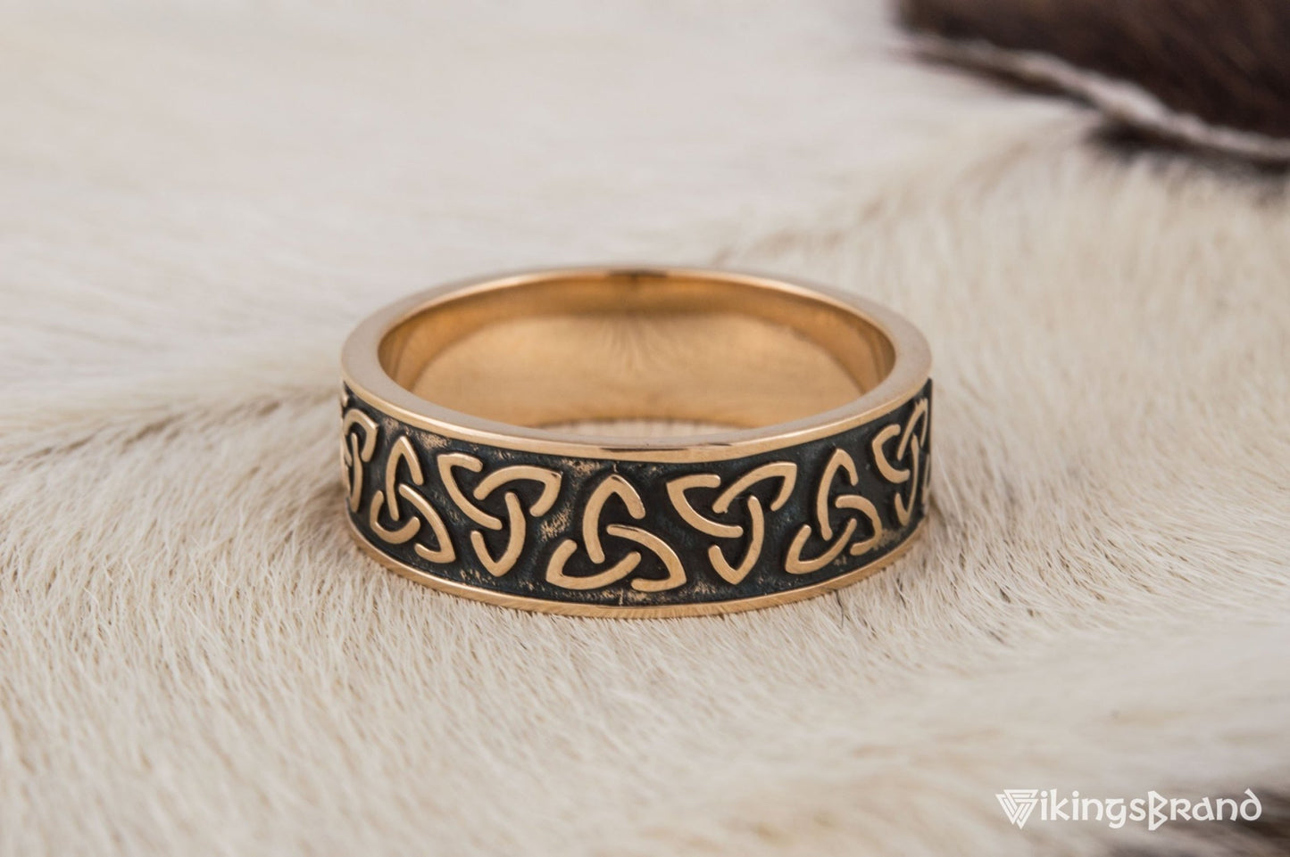 Vikings Triquetra Symbol Bronze Ring