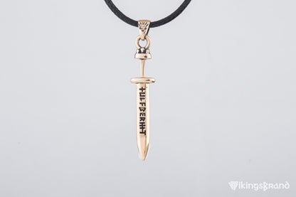 Vikings Ulfberht Sword Pendant Bronze Viking Jewelry