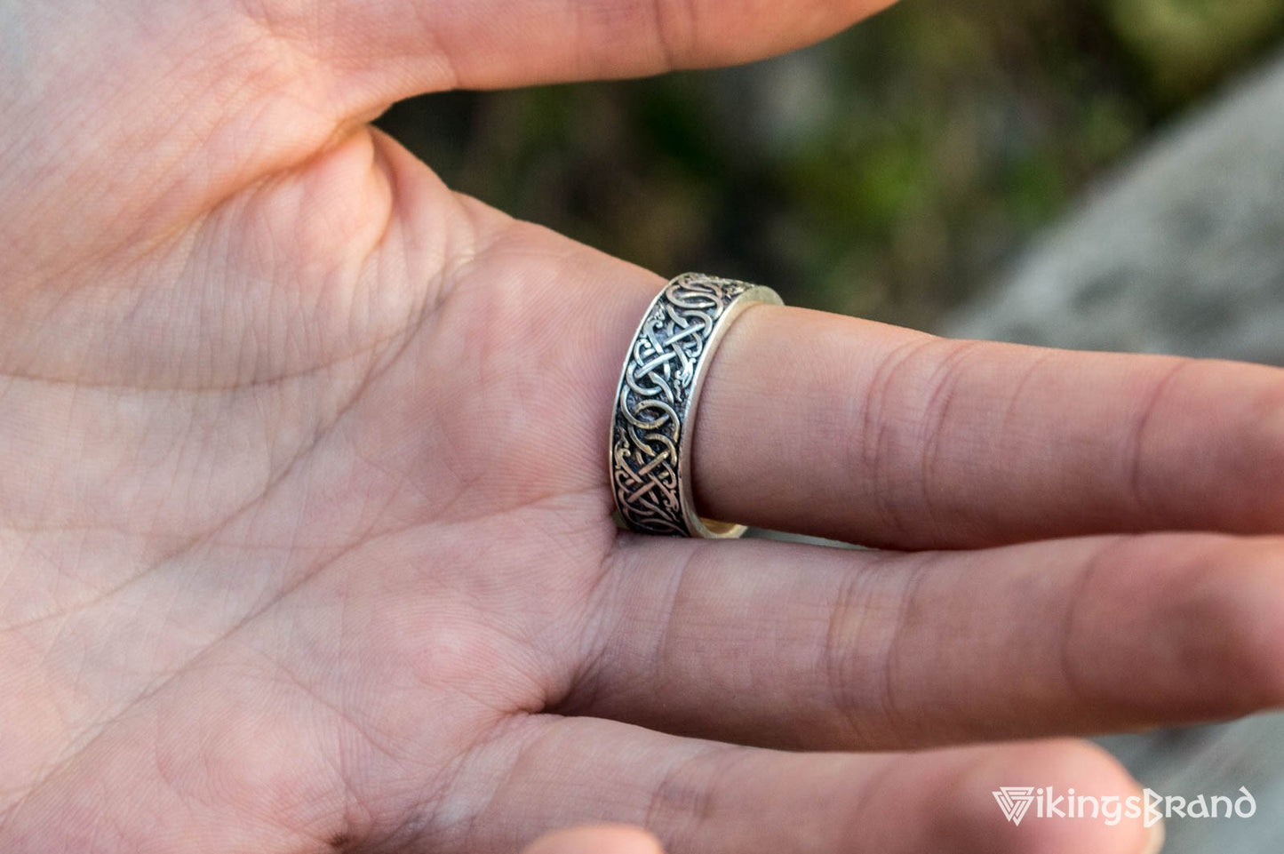 Vikings Urnes Ornament Ring Sterling Silver Handcrafted Jewelry