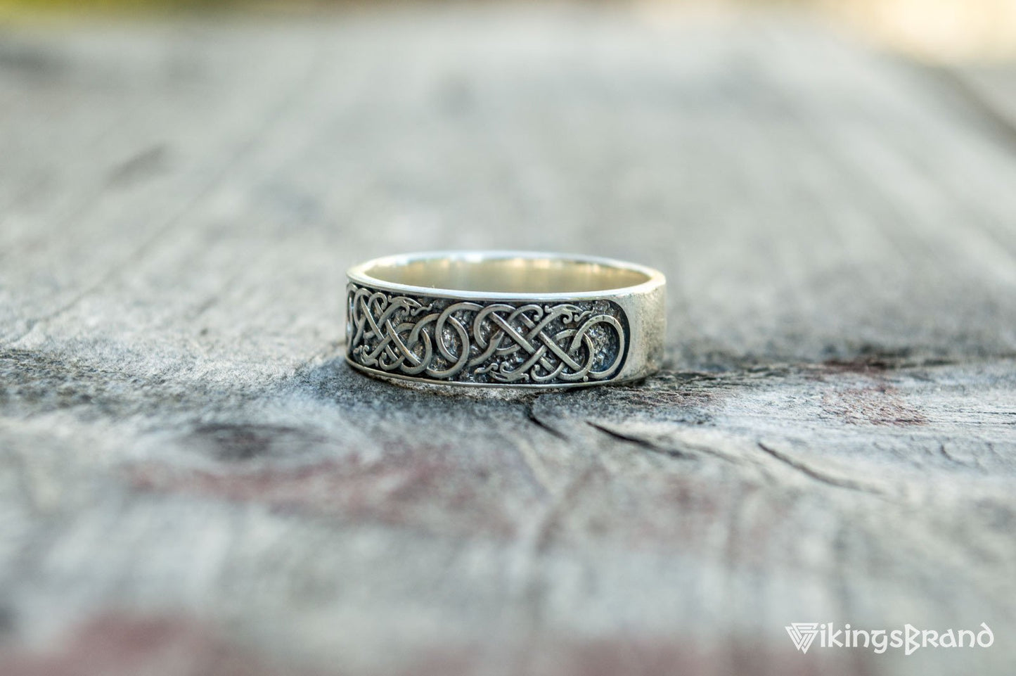 Vikings Urnes Ornament Ring Sterling Silver Handcrafted Jewelry