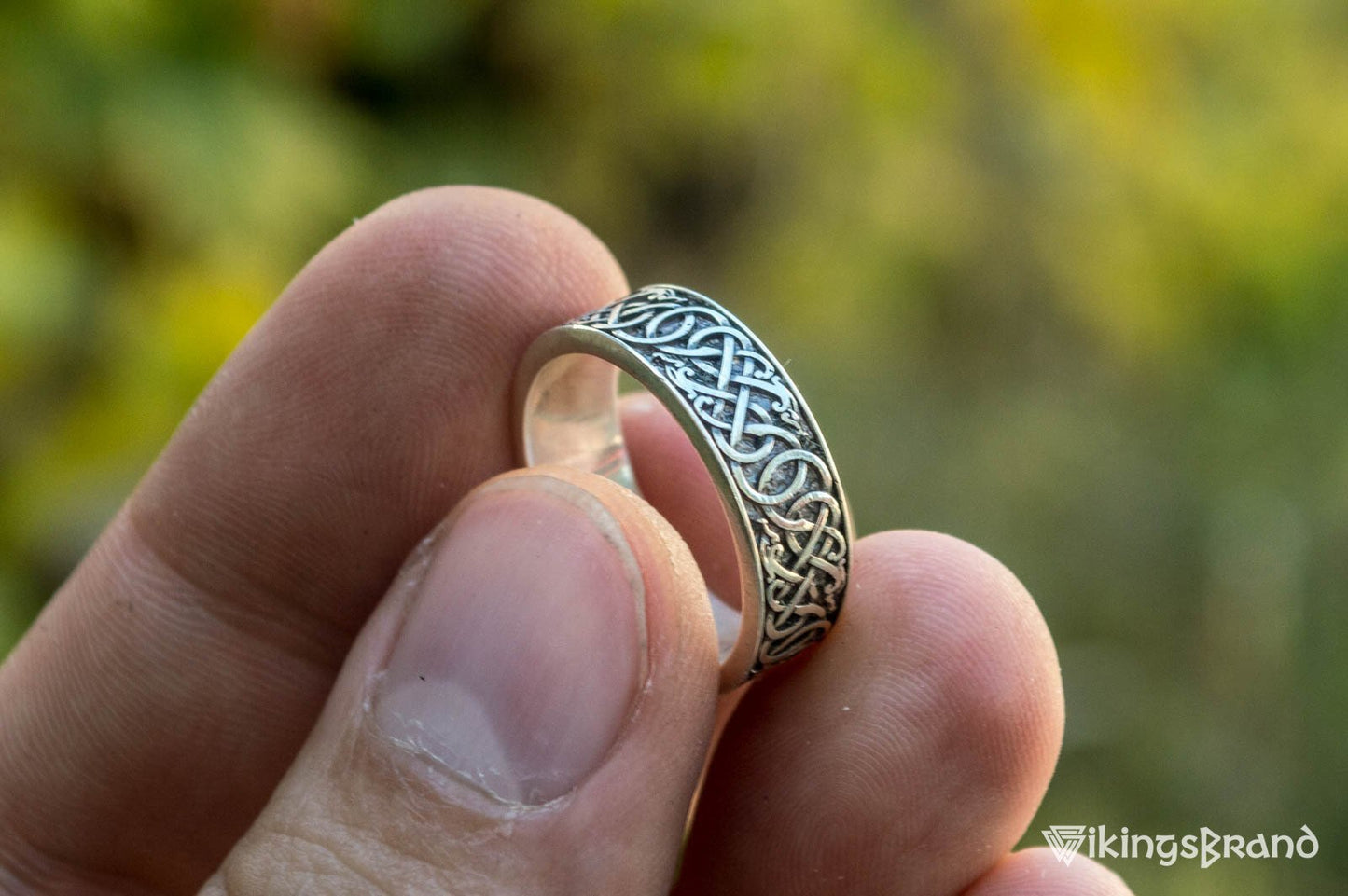 Vikings Urnes Ornament Ring Sterling Silver Handcrafted Jewelry