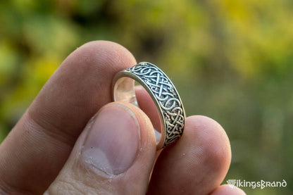 Vikings Urnes Ornament Ring Sterling Silver Handcrafted Jewelry