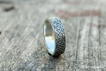 Vikings Urnes Ornament Ring Sterling Silver Handcrafted Jewelry