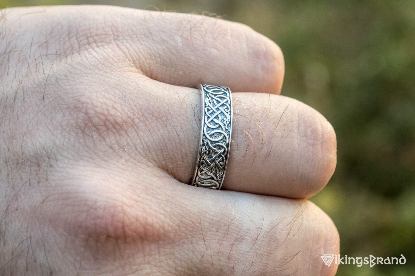 Vikings Urnes Ornament Ring Sterling Silver Handcrafted Jewelry