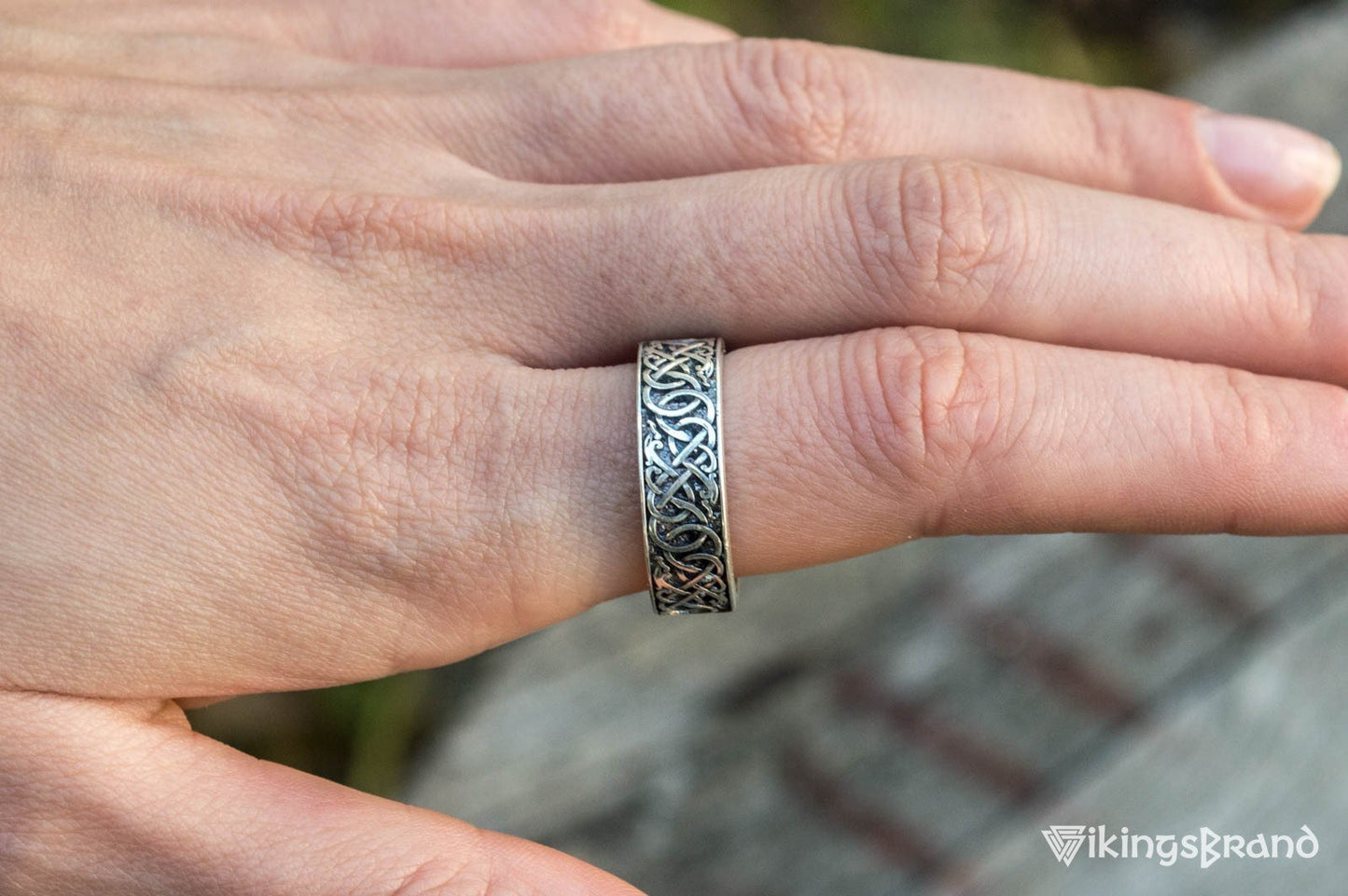 Vikings Urnes Ornament Ring Sterling Silver Handcrafted Jewelry