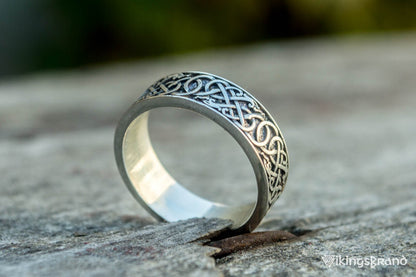 Vikings Urnes Ornament Ring Sterling Silver Handcrafted Jewelry