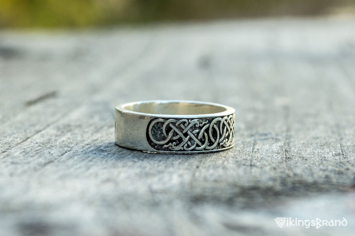 Vikings Urnes Ornament Ring Sterling Silver Handcrafted Jewelry