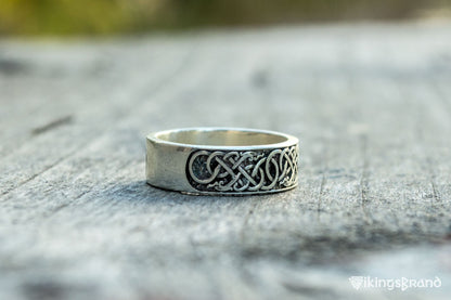 Vikings Urnes Ornament Ring Sterling Silver Handcrafted Jewelry