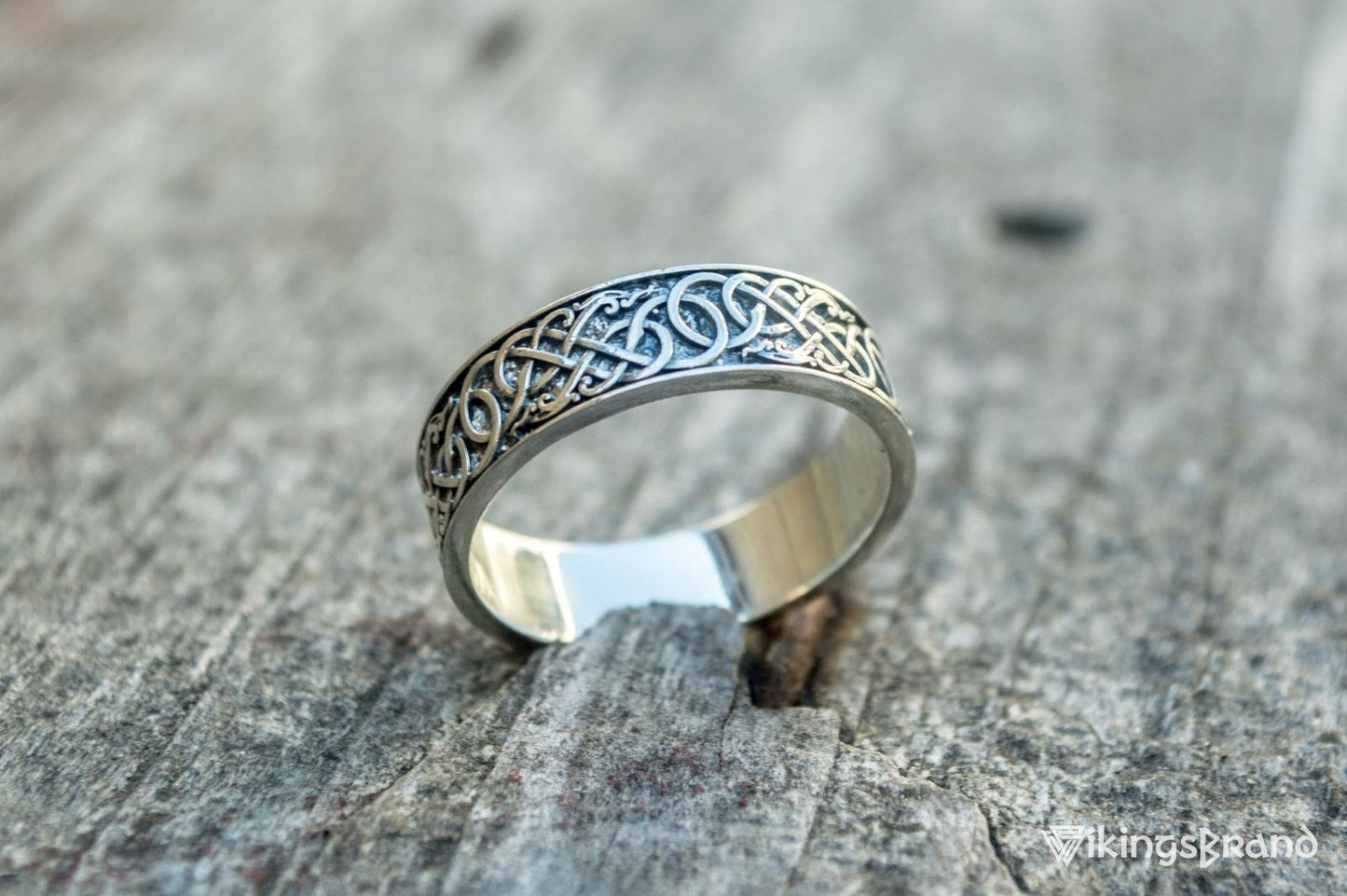 Vikings Urnes Ornament Ring Sterling Silver Handcrafted Jewelry