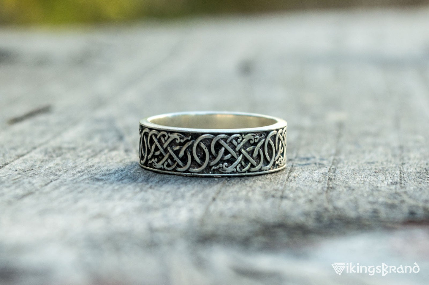Vikings Urnes Ornament Ring Sterling Silver Handcrafted Jewelry