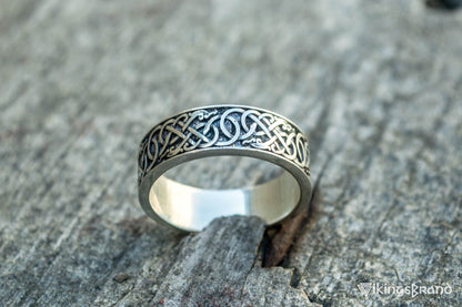Vikings Urnes Ornament Ring Sterling Silver Handcrafted Jewelry