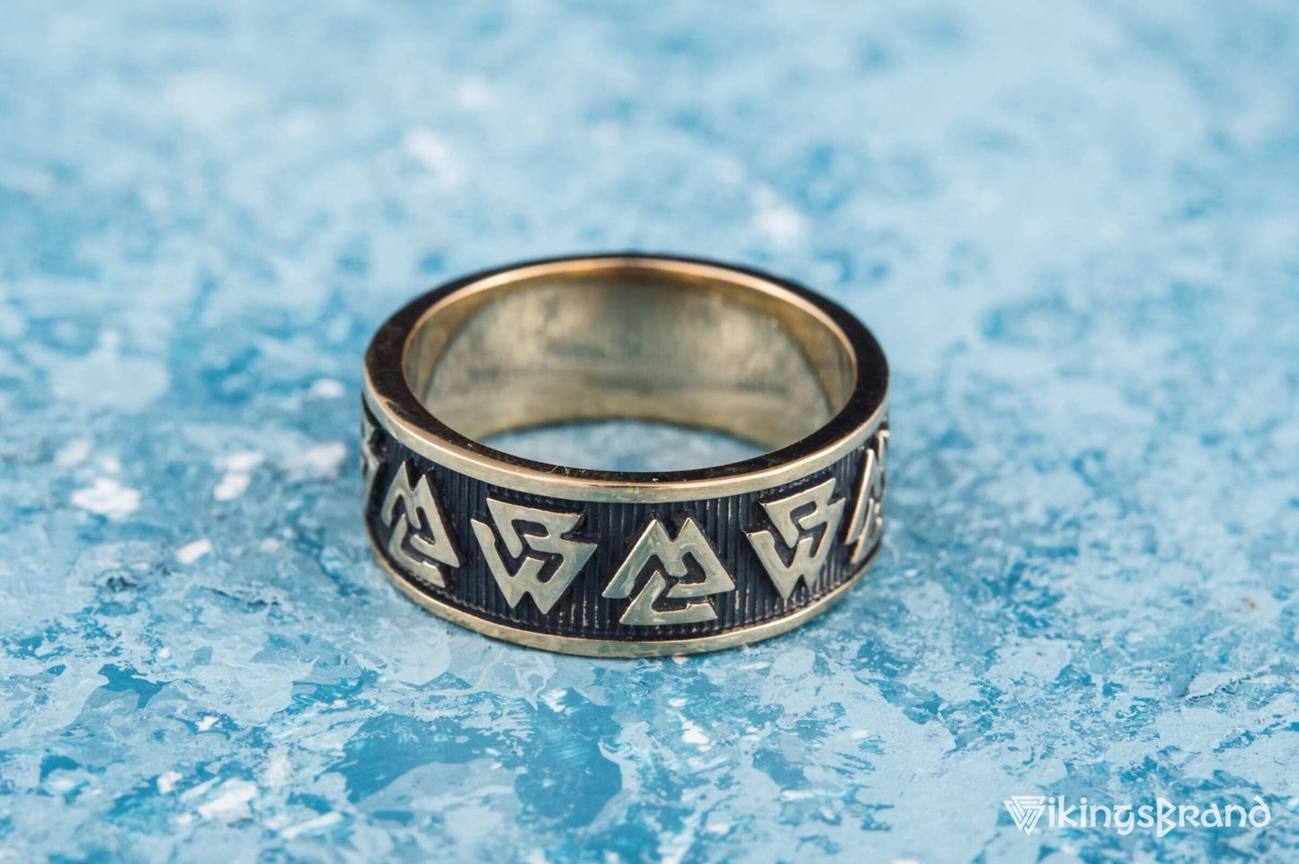 Vikings Valknut Symbol Ring Bronze Viking Jewelry