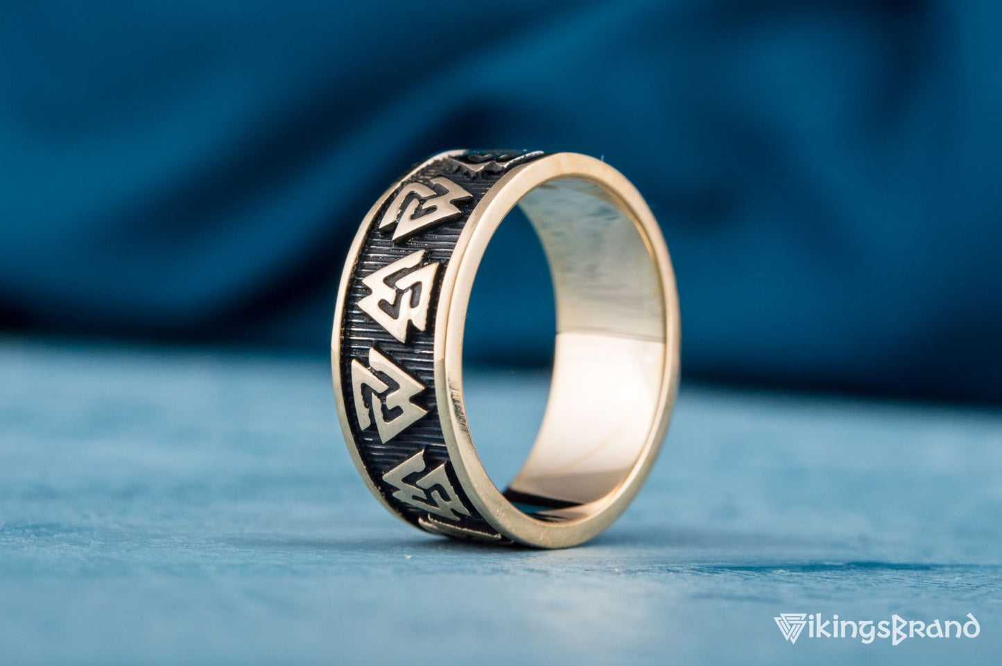 Vikings Valknut Symbol Ring Bronze Viking Jewelry