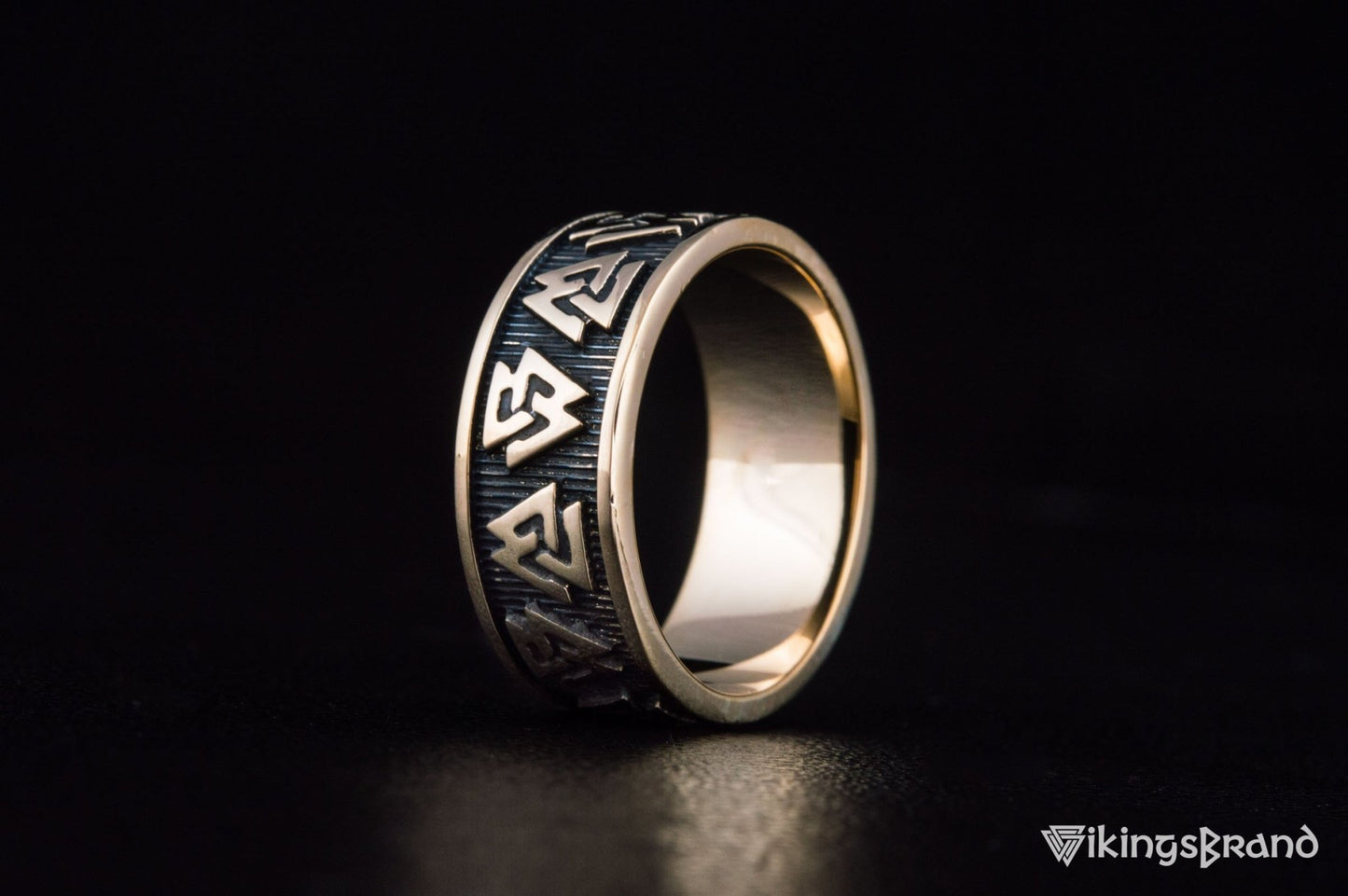 Vikings Valknut Symbol Ring Bronze Viking Jewelry