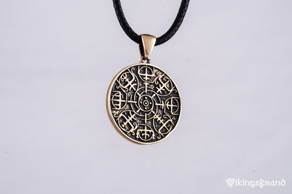 Vikings Vegvisir Symbol Pendant Bronze Norse Jewelry