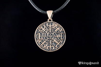 Vikings Vegvisir Symbol Pendant Bronze Norse Jewelry