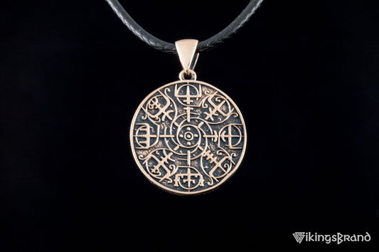 Vikings Vegvisir Symbol Pendant Bronze Norse Jewelry