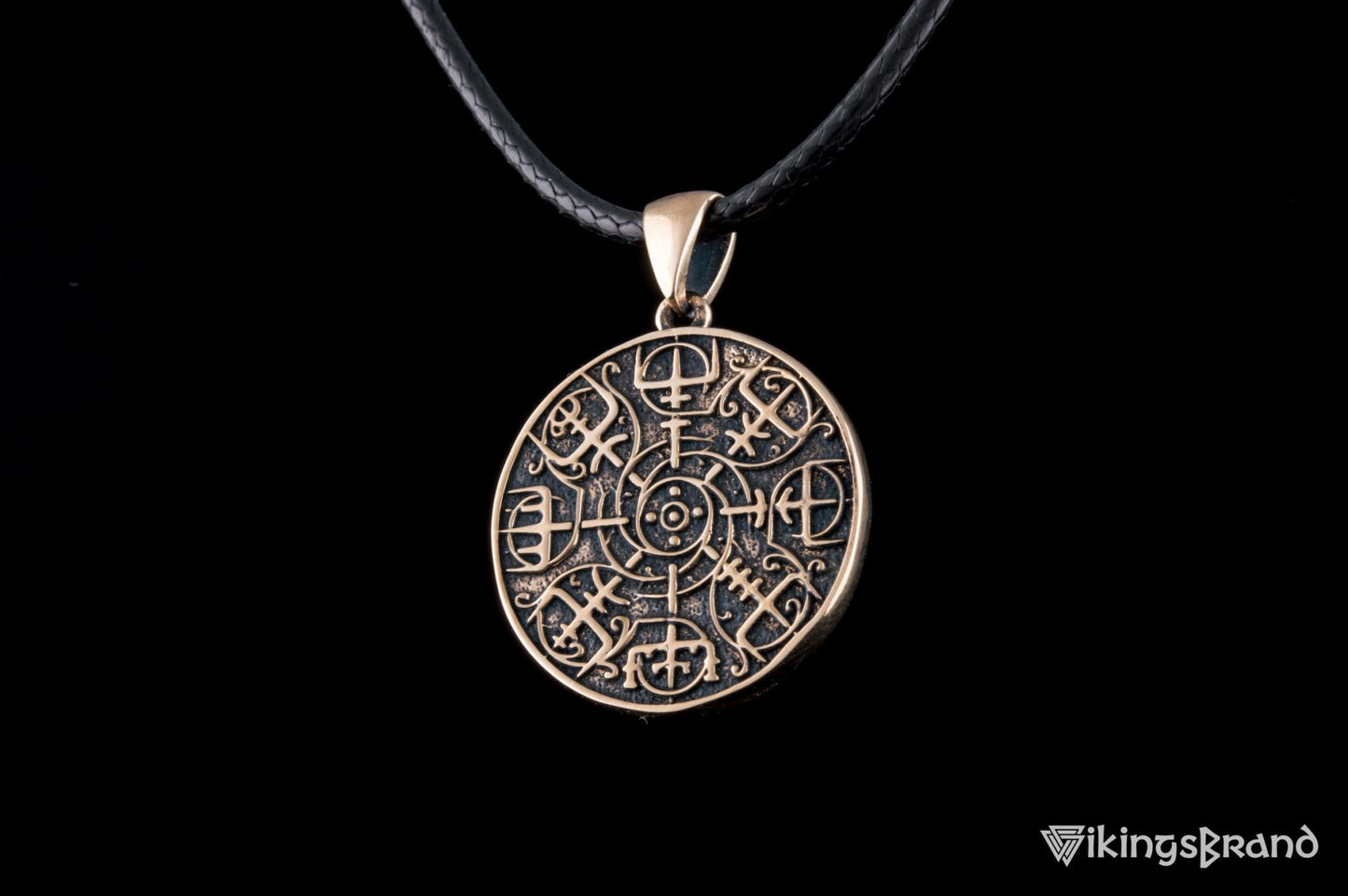 Vikings Vegvisir Symbol Pendant Bronze Norse Jewelry
