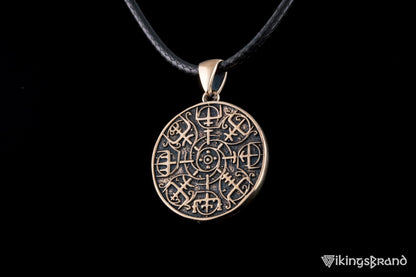 Vikings Vegvisir Symbol Pendant Bronze Norse Jewelry