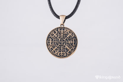 Vikings Vegvisir Symbol Pendant Bronze Norse Jewelry