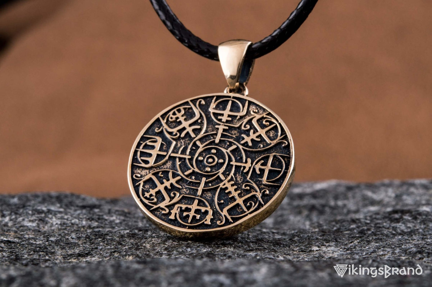 Vikings Vegvisir Symbol Pendant Bronze Norse Jewelry