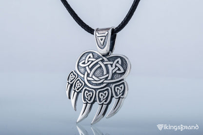 Vikings Veles Print Sterling Silver Pendant Pagan Amulet