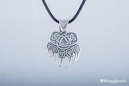 Vikings Veles Print Sterling Silver Pendant Pagan Amulet