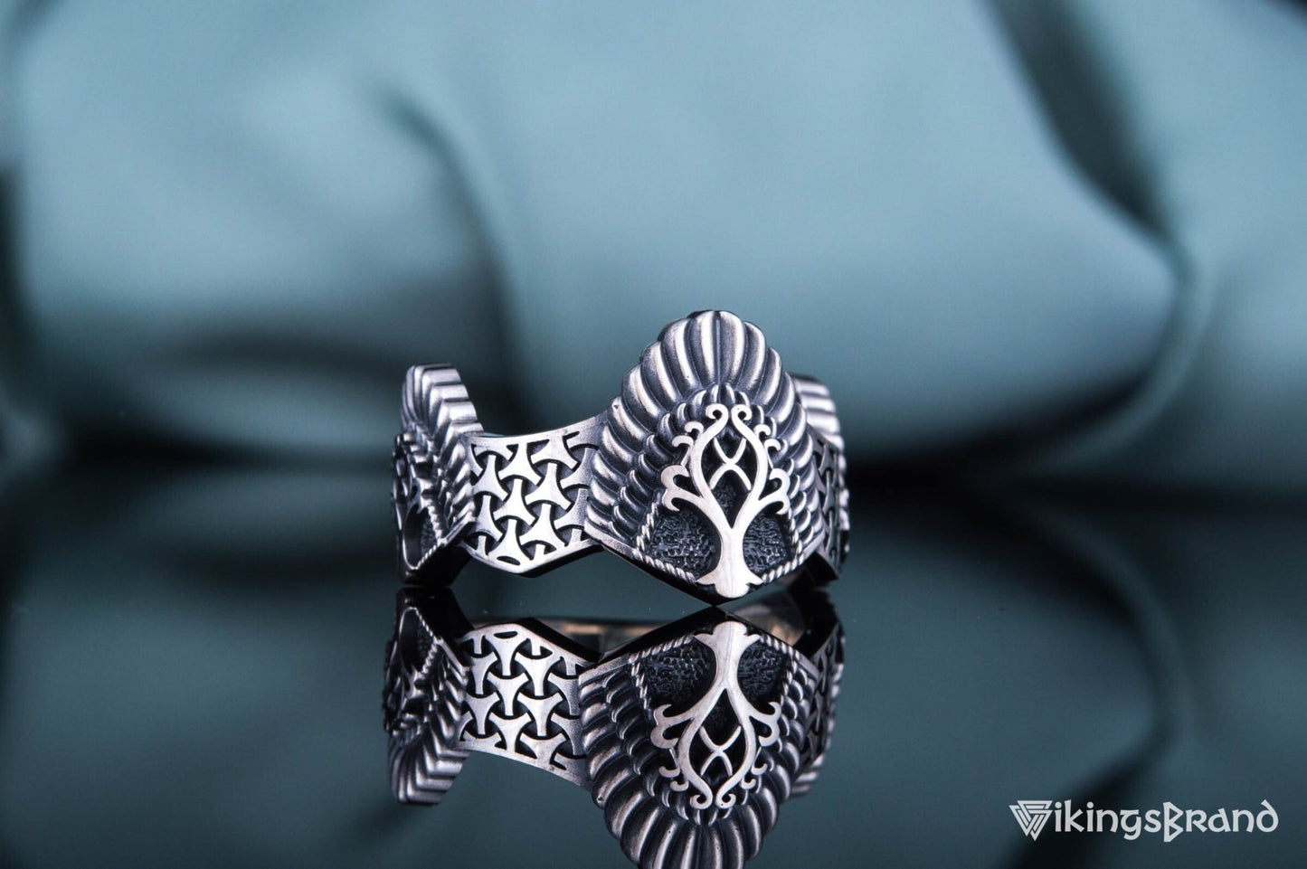 Vikings Yggdrasil Ring Sterling Silver Handmade Jewelry