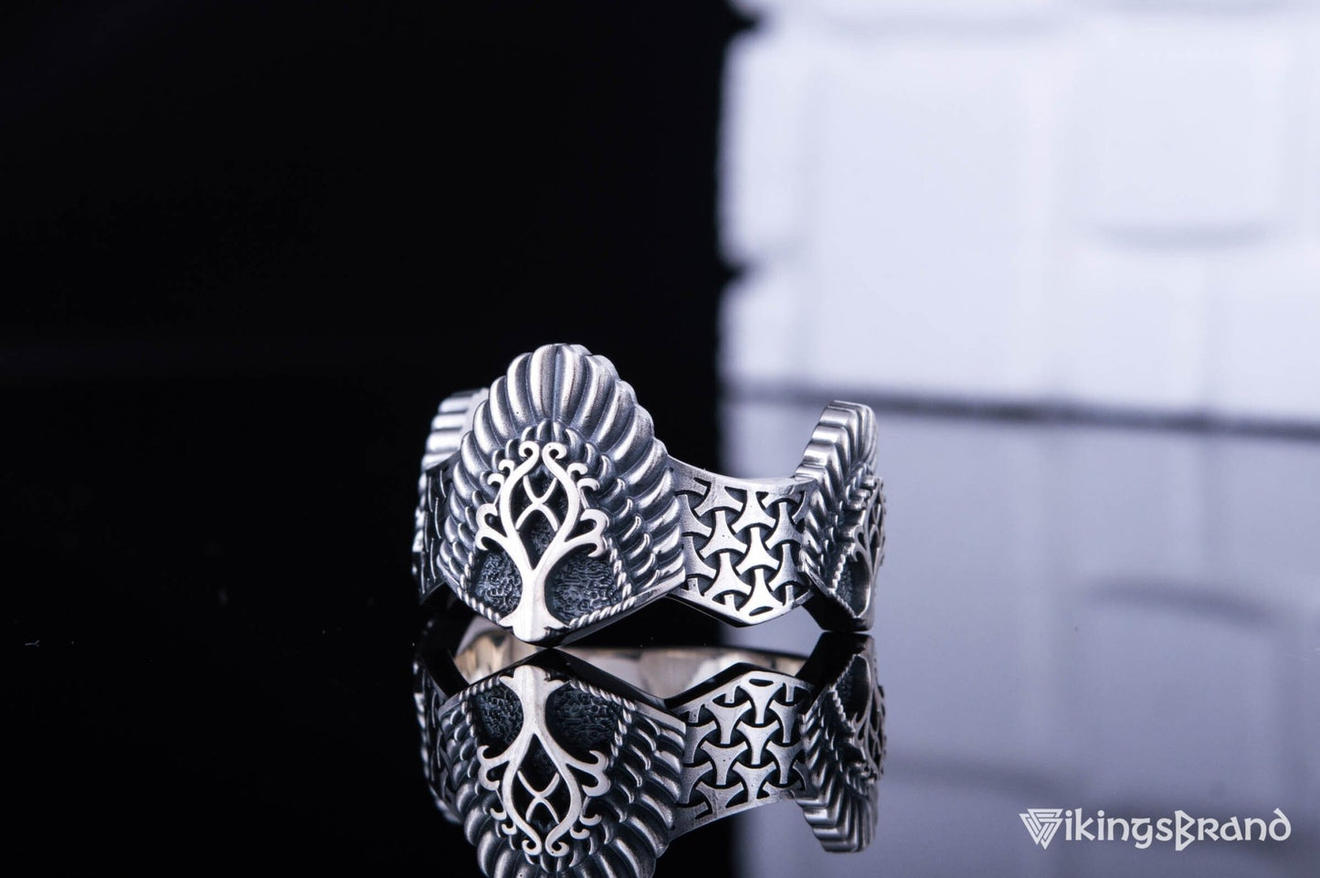 Vikings Yggdrasil Ring Sterling Silver Handmade Jewelry