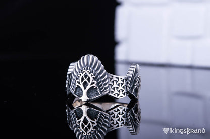 Vikings Yggdrasil Ring Sterling Silver Handmade Jewelry