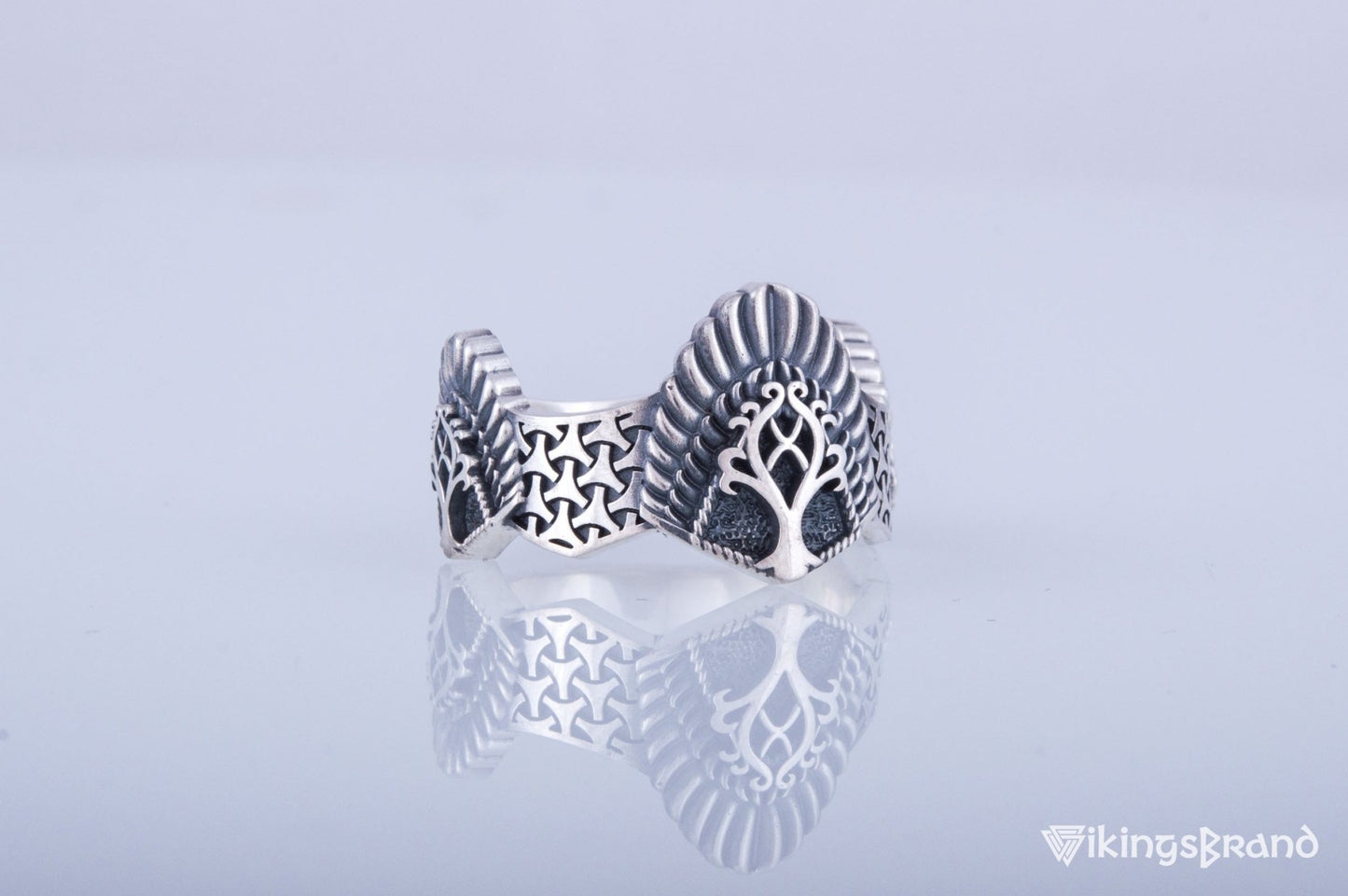 Vikings Yggdrasil Ring Sterling Silver Handmade Jewelry