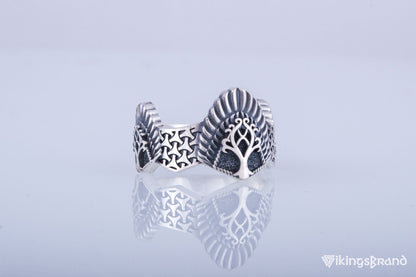 Vikings Yggdrasil Ring Sterling Silver Handmade Jewelry