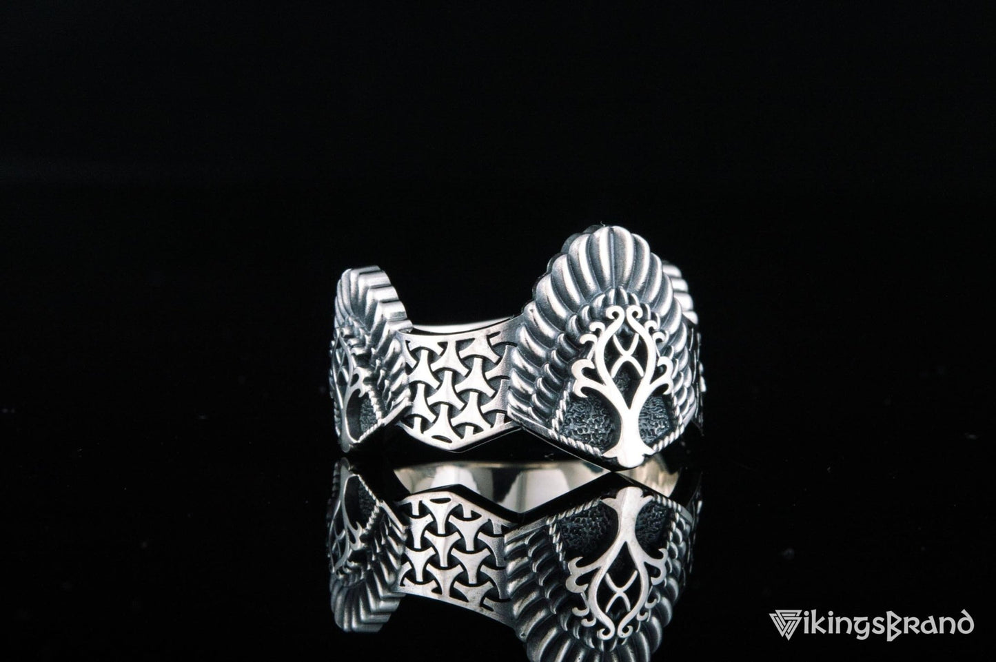 Vikings Yggdrasil Ring Sterling Silver Handmade Jewelry