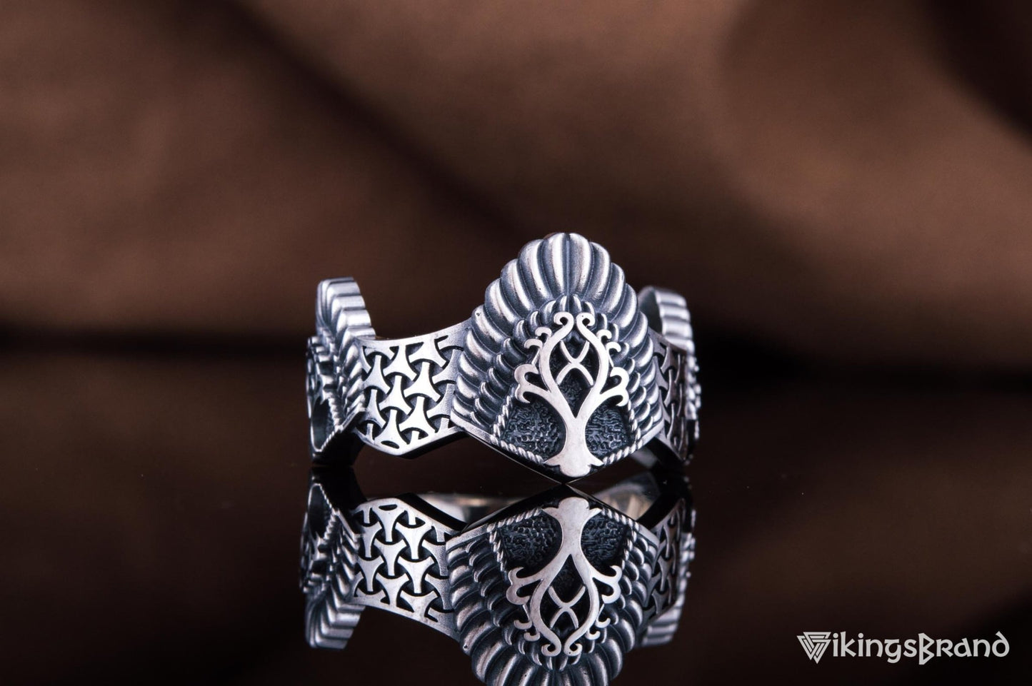 Vikings Yggdrasil Ring Sterling Silver Handmade Jewelry