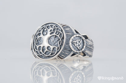 Vikings Yggdrasil Symbol Ring Sterling Silver Handmade Viking Jewelry
