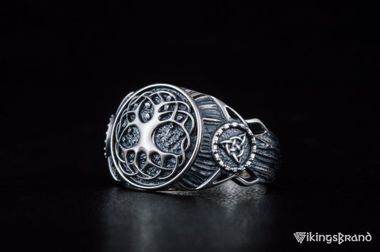 Vikings Yggdrasil Symbol Ring Sterling Silver Handmade Viking Jewelry
