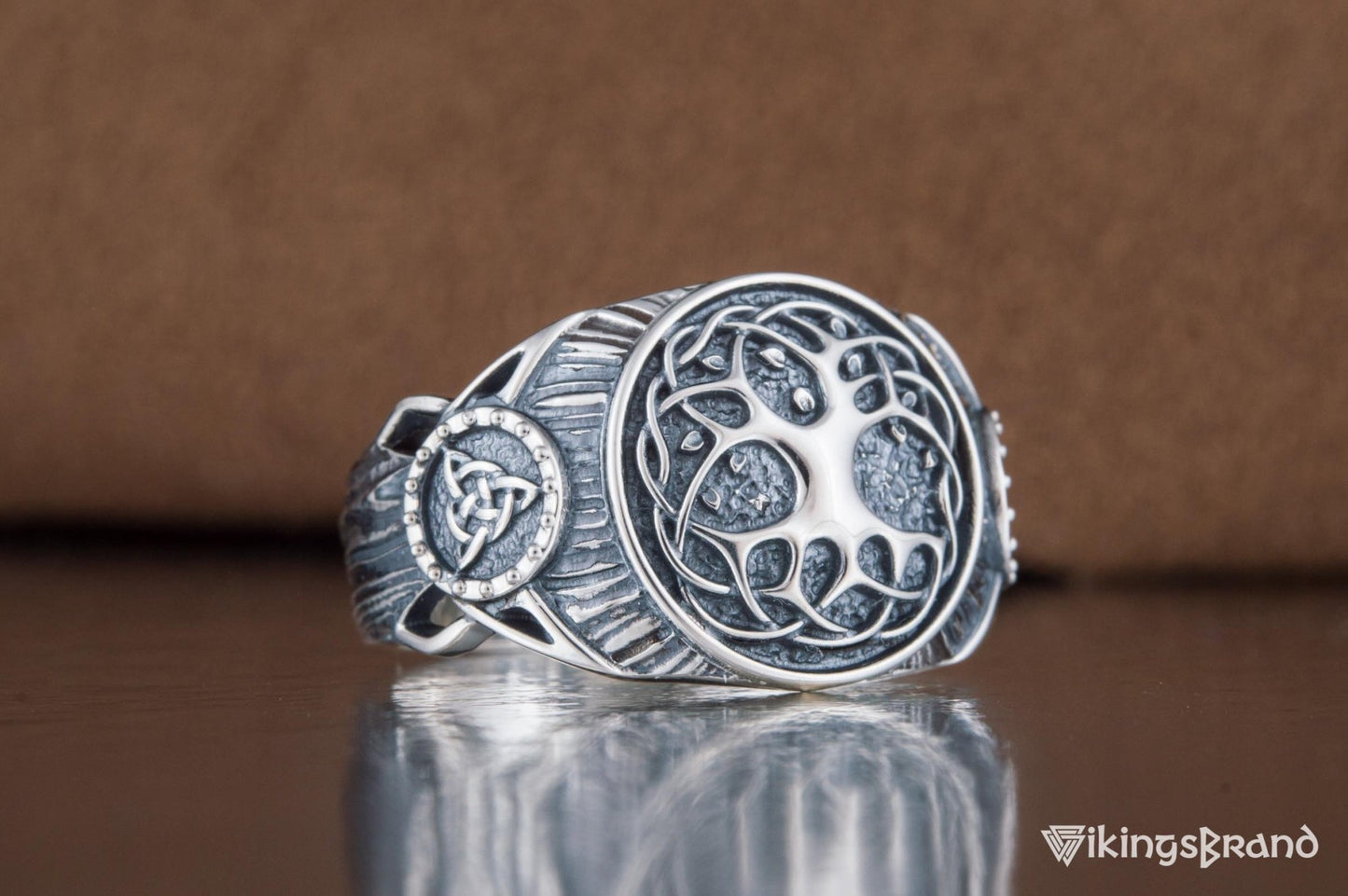 Vikings Yggdrasil Symbol Ring Sterling Silver Handmade Viking Jewelry