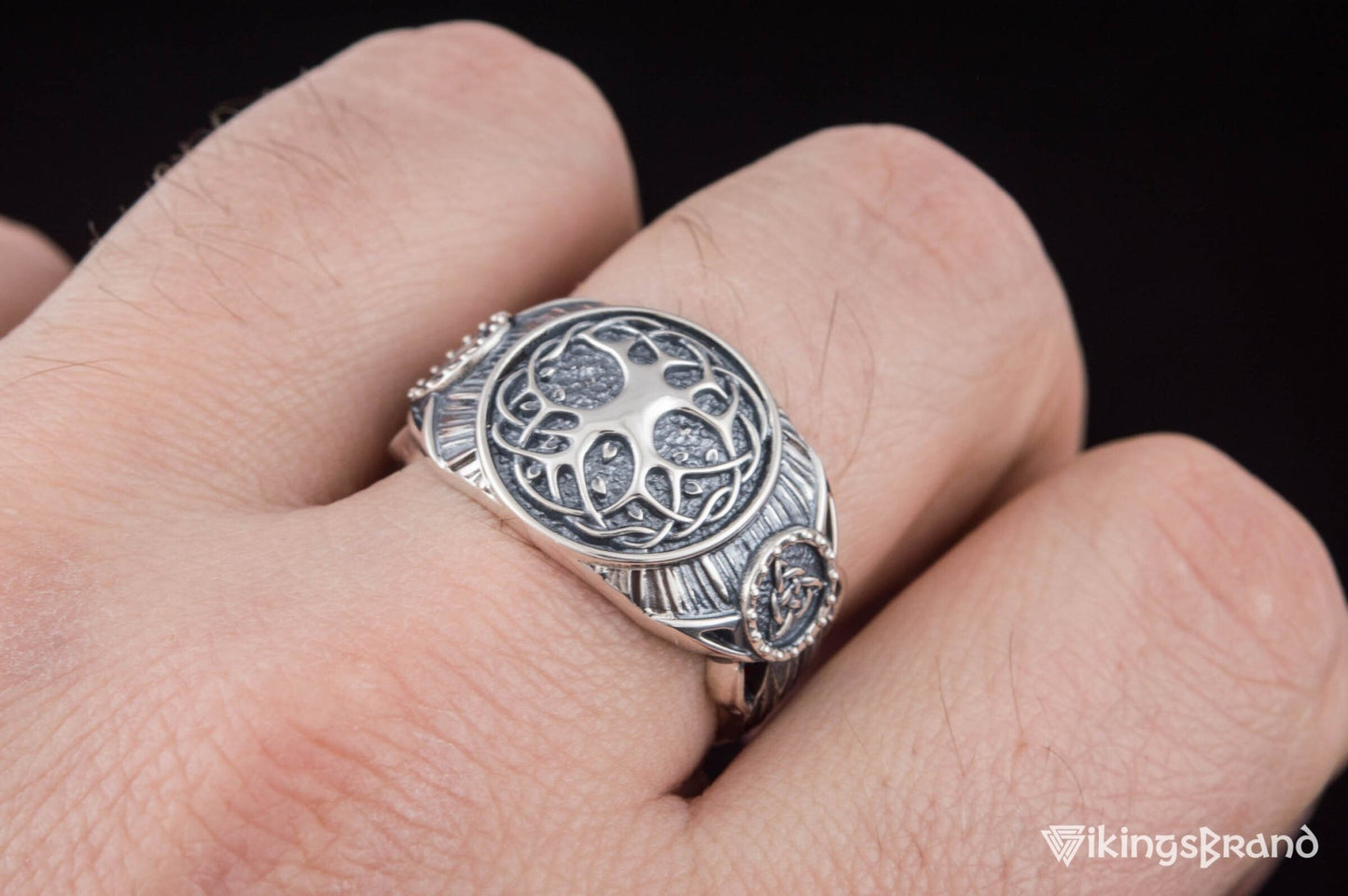 Vikings Yggdrasil Symbol Ring Sterling Silver Handmade Viking Jewelry