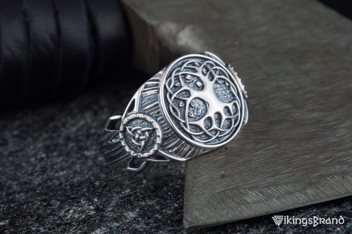 Vikings Yggdrasil Symbol Ring Sterling Silver Handmade Viking Jewelry