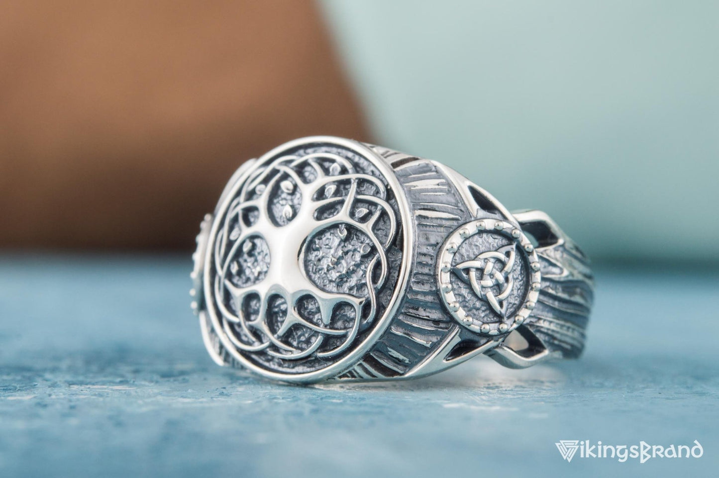 Vikings Yggdrasil Symbol Ring Sterling Silver Handmade Viking Jewelry