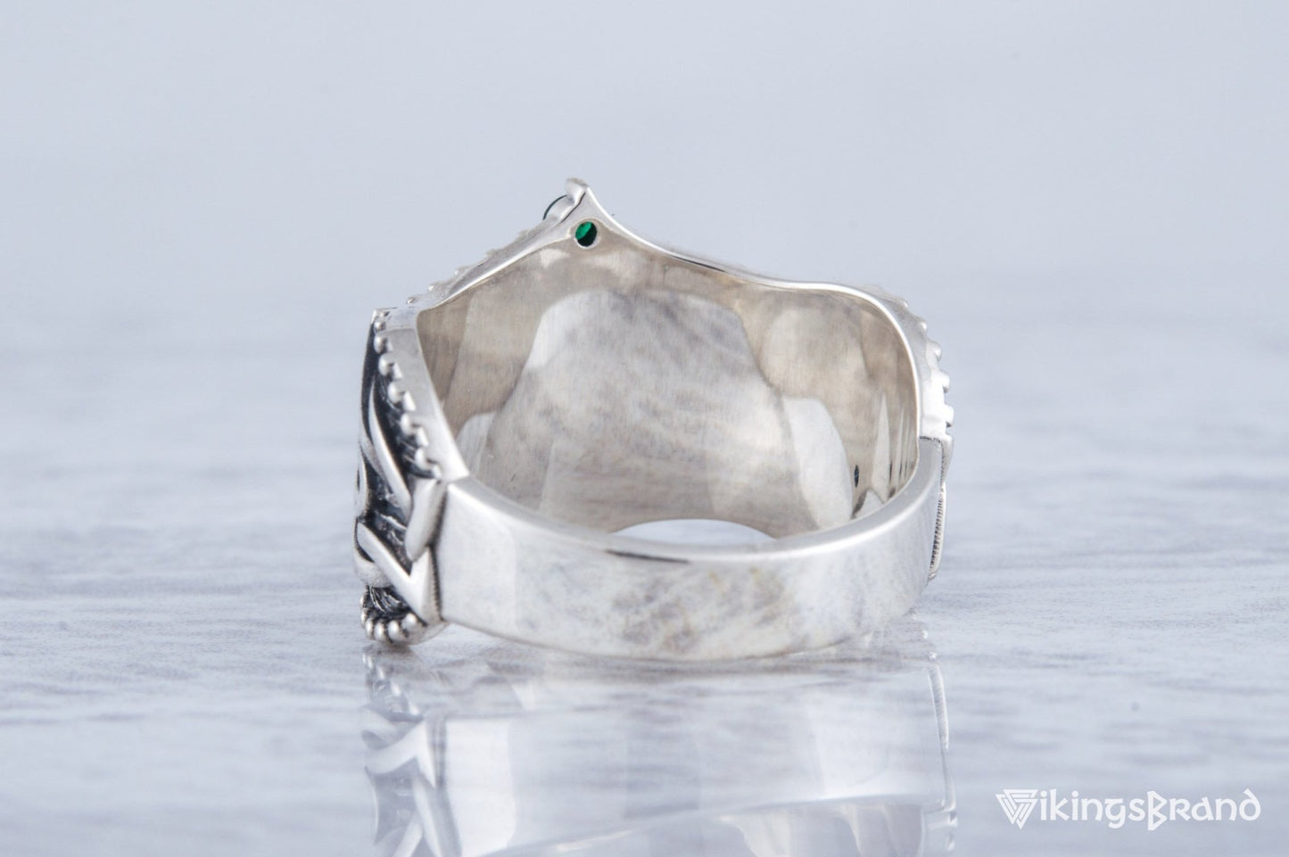 Vikings Yggdrasil Symbol with Norse Ornament Sterling Silver Viking Ring